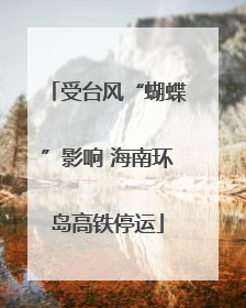 受台风“蝴蝶”影响 海南环岛高铁停运