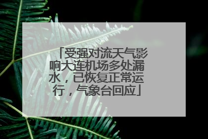受强对流天气影响大连机场多处漏水，已恢复正常运行，气象台回应