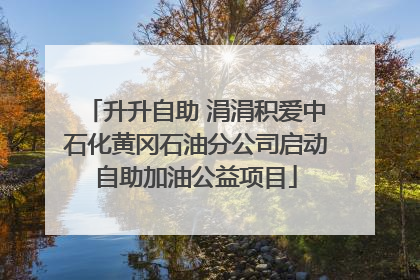 升升自助 涓涓积爱中石化黄冈石油分公司启动自助加油公益项目