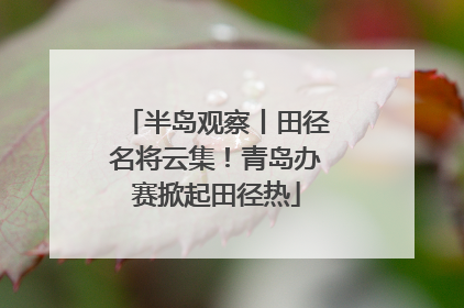 半岛观察丨田径名将云集！青岛办赛掀起田径热