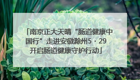 南京正大天晴“肠道健康中国行”走进安徽滁州5・29开启肠道健康守护行动