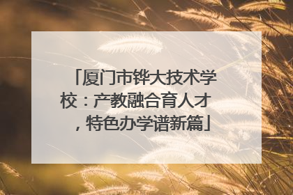 厦门市铧大技术学校：产教融合育人才，特色办学谱新篇