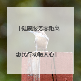 健康服务零距离惠民行动暖人心