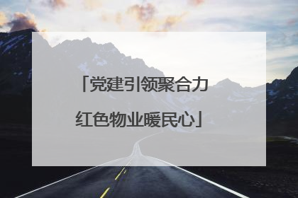 党建引领聚合力 红色物业暖民心