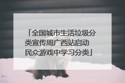 全国城市生活垃圾分类宣传周广西站启动 民众游戏中学习分类
