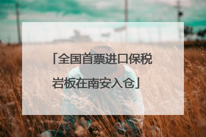全国首票进口保税岩板在南安入仓
