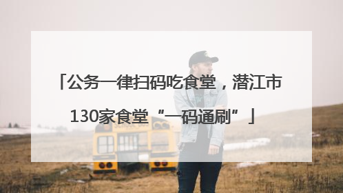 公务一律扫码吃食堂，潜江市130家食堂“一码通刷”