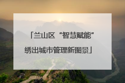 兰山区“智慧赋能”绣出城市管理新图景