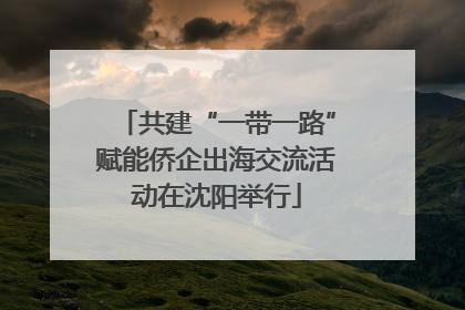 共建“一带一路”赋能侨企出海交流活动在沈阳举行