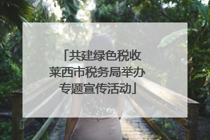 共建绿色税收 莱西市税务局举办专题宣传活动