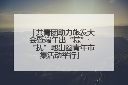 共青团助力旅发大会暨端午出“粽”·“抚”地出圈青年市集活动举行