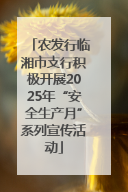 农发行临湘市支行积极开展2025年“安全生产月”系列宣传活动