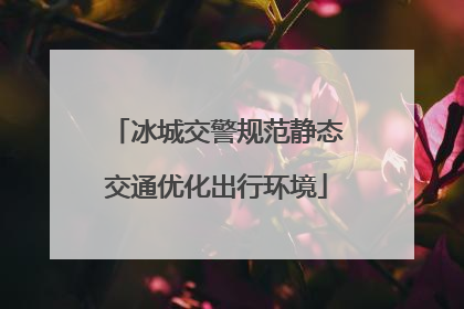 冰城交警规范静态交通优化出行环境