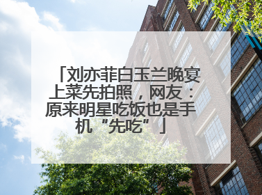 刘亦菲白玉兰晚宴上菜先拍照，网友：原来明星吃饭也是手机“先吃”