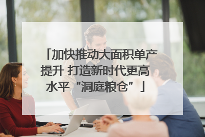 加快推动大面积单产提升 打造新时代更高水平“洞庭粮仓”