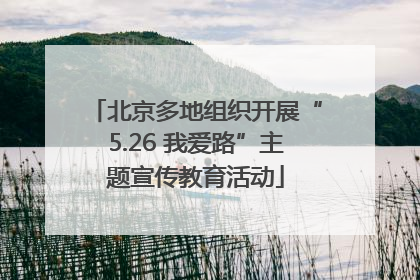 北京多地组织开展“5.26 我爱路”主题宣传教育活动