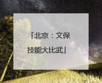 北京：文保技能大比武