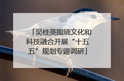 吴桂英围绕文化和科技融合开展“十五五”规划专题调研