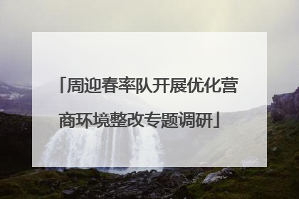 周迎春率队开展优化营商环境整改专题调研
