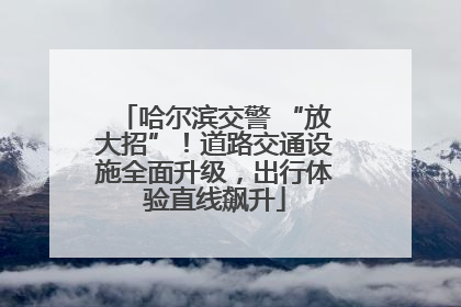 哈尔滨交警 “放大招”！道路交通设施全面升级，出行体验直线飙升