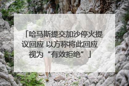 哈马斯提交加沙停火提议回应 以方称将此回应视为“有效拒绝”