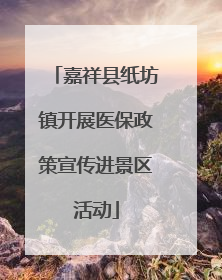 嘉祥县纸坊镇开展医保政策宣传进景区活动
