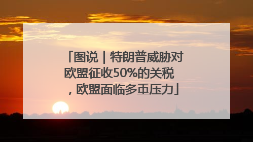 图说｜特朗普威胁对欧盟征收50%的关税，欧盟面临多重压力