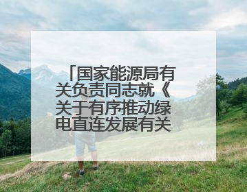 国家能源局有关负责同志就《关于有序推动绿电直连发展有关事项的通知》答记者问