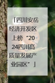 四川安岳经济开发区上榜“2024四川高质量发展产业园区”
