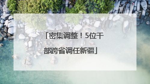 密集调整！5位干部跨省调任新疆