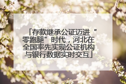 存款继承公证迈进“零跑腿”时代，河北在全国率先实现公证机构与银行数据实时交互