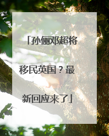 孙俪邓超将移民英国？最新回应来了