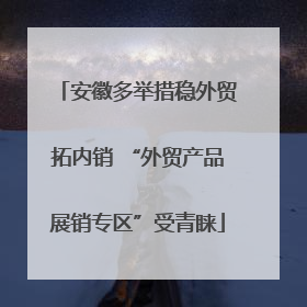 安徽多举措稳外贸拓内销 “外贸产品展销专区”受青睐
