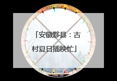 安徽黟县：古村夏日插秧忙
