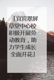 宜宾翠屏草堂中心校积极开展劳动教育，助力学生成长全面开花