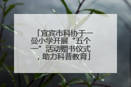 宜宾市科协于一曼小学开展“五个一”活动赠书仪式，助力科普教育