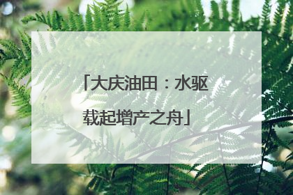 大庆油田：水驱载起增产之舟
