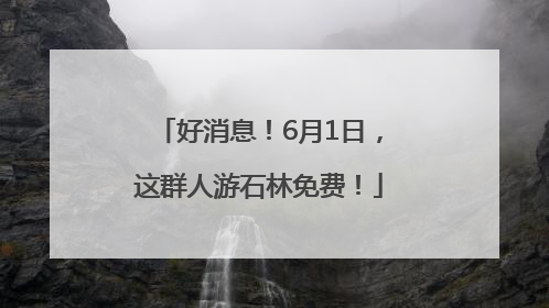 好消息！6月1日，这群人游石林免费！