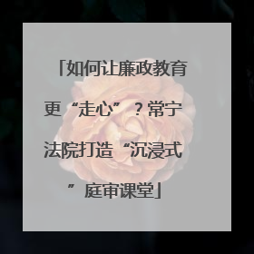 如何让廉政教育更“走心”？常宁法院打造“沉浸式”庭审课堂