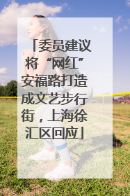 委员建议将“网红”安福路打造成文艺步行街，上海徐汇区回应
