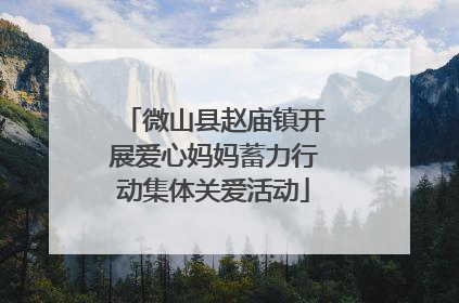 微山县赵庙镇开展爱心妈妈蓄力行动集体关爱活动