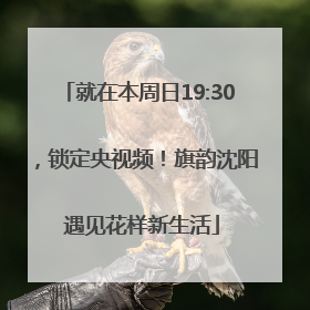 就在本周日19:30，锁定央视频！旗韵沈阳 遇见花样新生活
