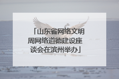 山东省网络文明周网络道德建设座谈会在滨州举办