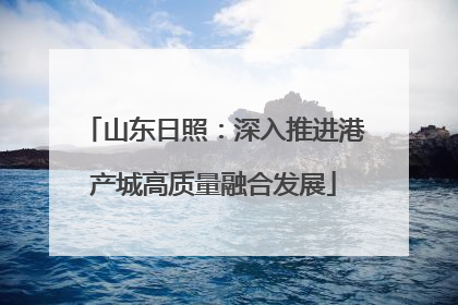 山东日照：深入推进港产城高质量融合发展