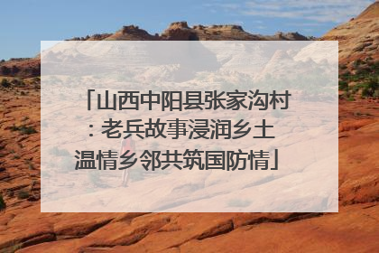 山西中阳县张家沟村：老兵故事浸润乡土 温情乡邻共筑国防情