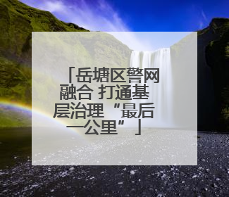 岳塘区警网融合 打通基层治理“最后一公里”