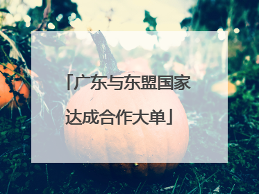 广东与东盟国家达成合作大单