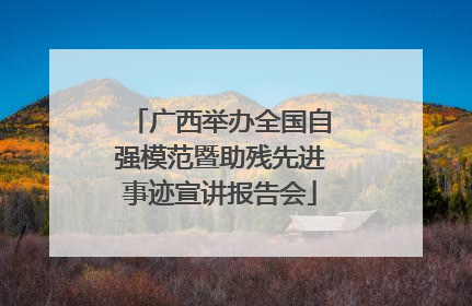广西举办全国自强模范暨助残先进事迹宣讲报告会