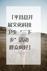 平昌县开展文化科技卫生“三下乡”活动 群众叫好