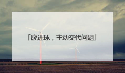 廖进球，主动交代问题